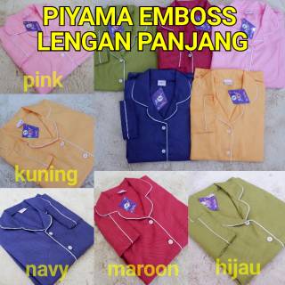  BAJU  TIDUR  PIYAMA EMBOSS  SATIN  PP Shopee Indonesia