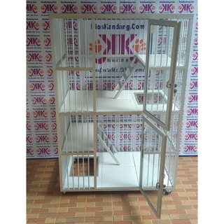 Kandang Kucing Alumunium Tipe KKC-02L (uk. 90x60x130cm) 2 Tingkat