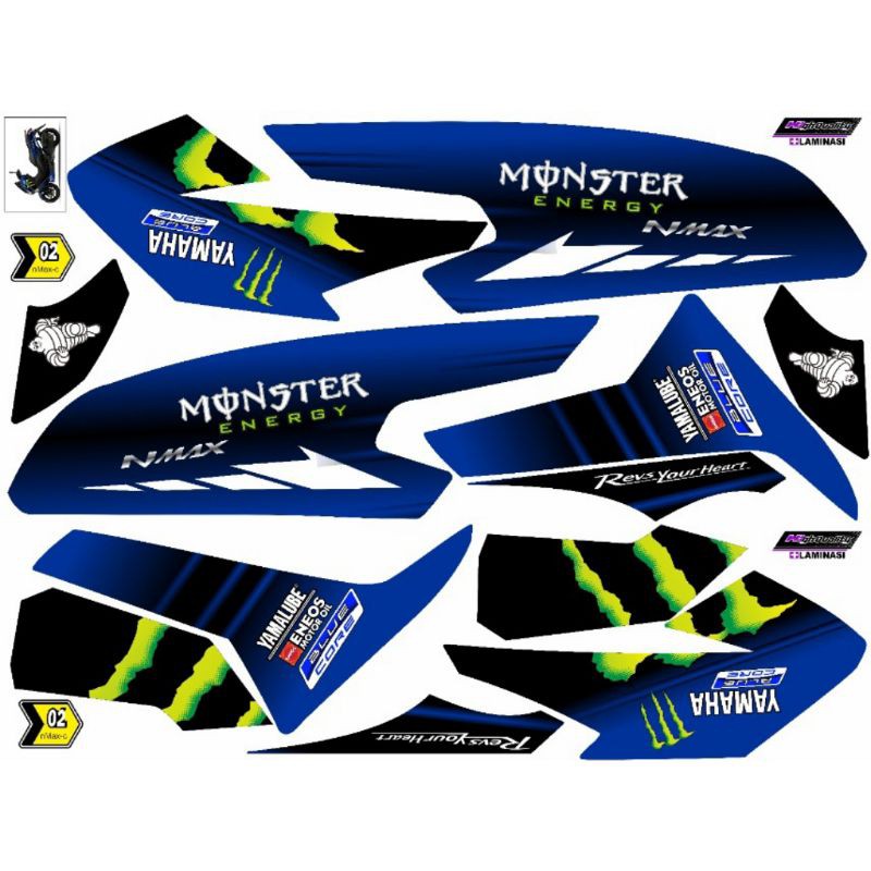 Striping Nmax Lama Variasi Yamaha Sticker Stiker Skotlet Motor List Scotlite Lis Bod List Lis Body