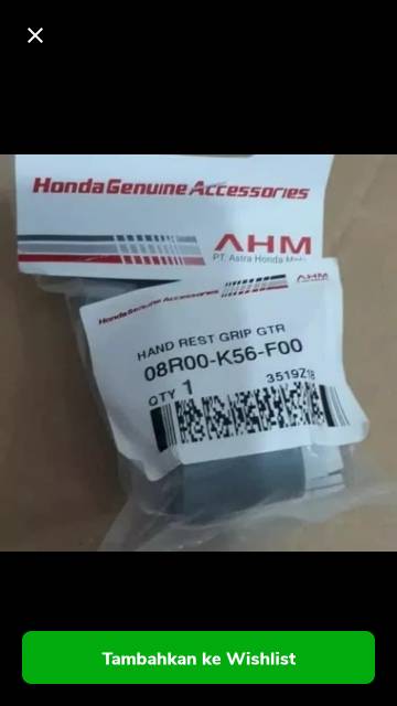 Tahanan gas penahan gas hand rest original honda