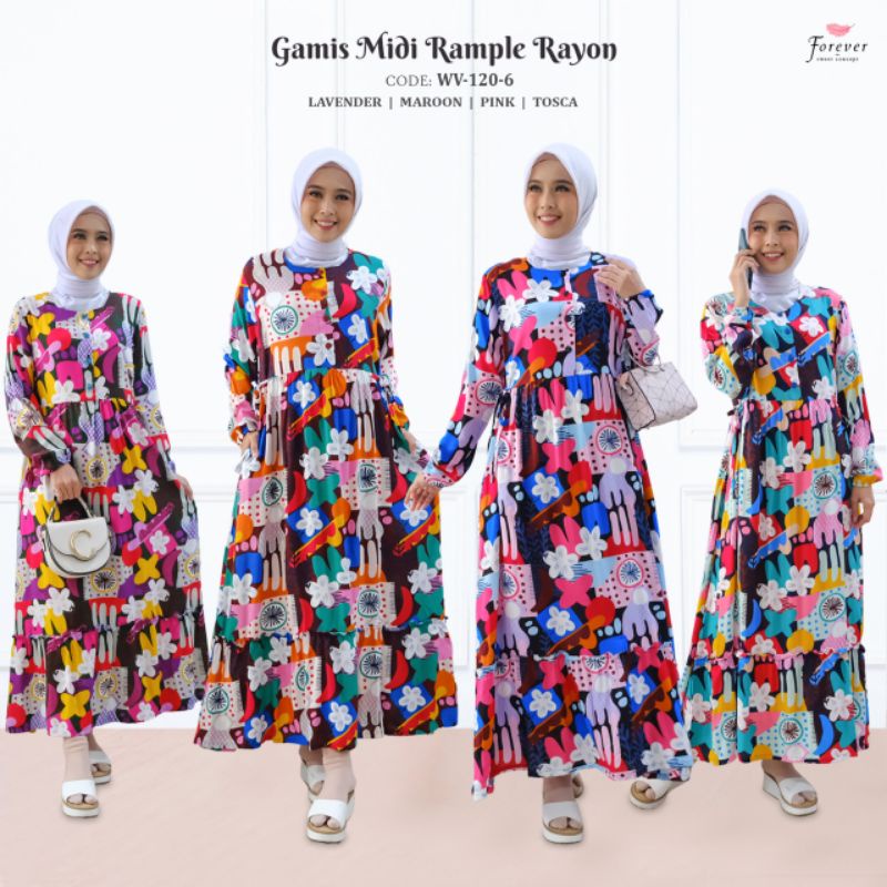 DS GAMIS RAMPLE RAYON / RUFFLE KATUN BLACK LABEL FOREVER SWEET CONCEPT