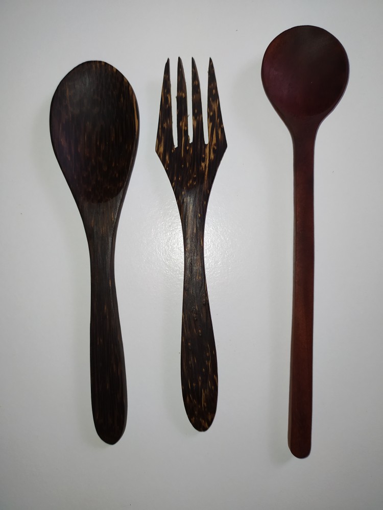 Sendok Garpu Kayu Set 17cm Aren