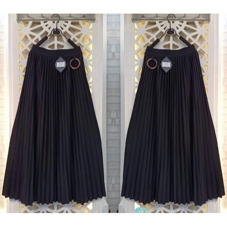  ROK  PLISKET  UMBRELLA HITAM Shopee Indonesia