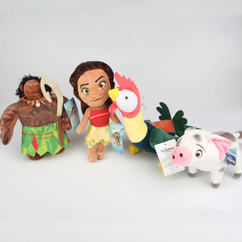 Free Ongkir cm Moana Vaiana Waialiki Chicken Pig Pua Plush Dolls Princess Toys Soft Stuffed Shopee Indonesia