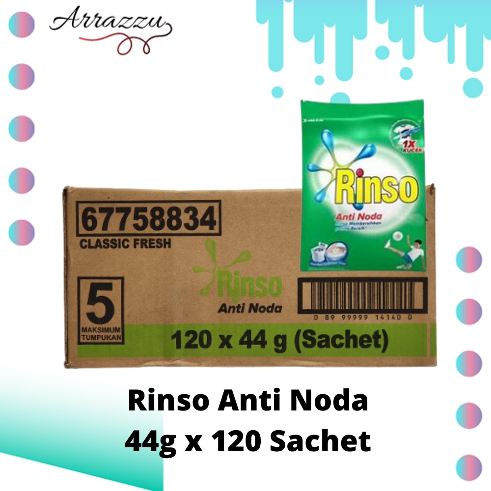 Rinso Bubuk Anti Noda / Molto Noda Sachet 38gr x 126 Sachet (1 Karton)