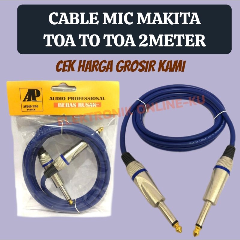 CABLE MIC MAKITA TOA TO TOA 2METER