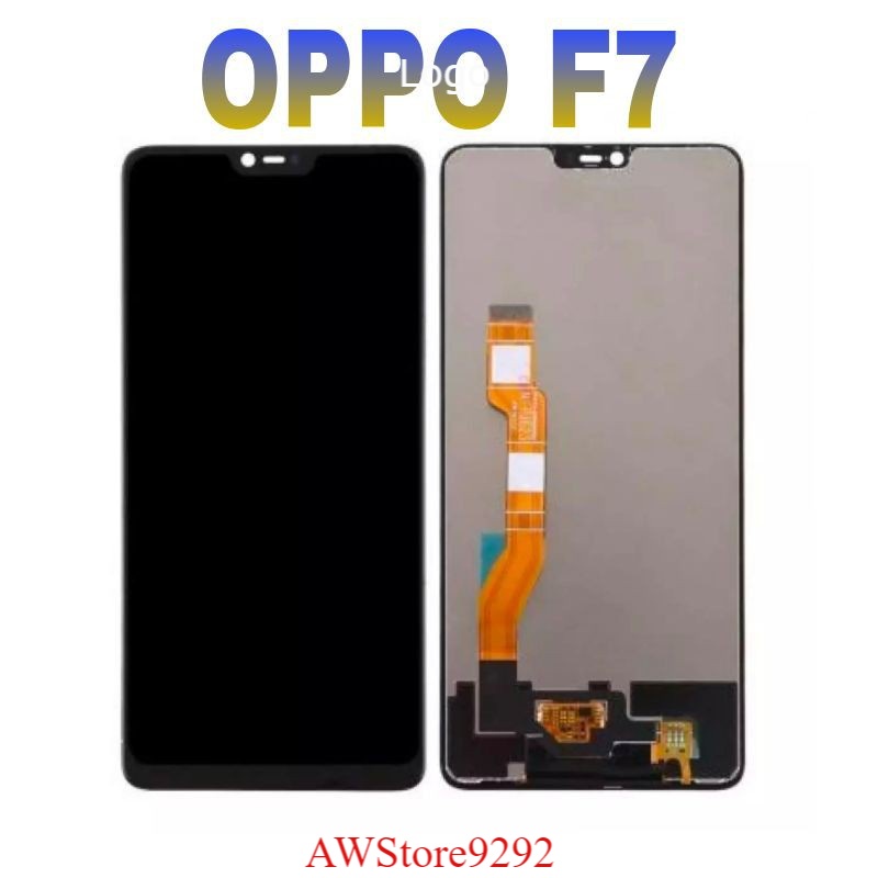Layar Sentuh Screen LCD TS Touchscreen Fullset OPPO F7 SMALL BANGS CPH1819 - BLACK