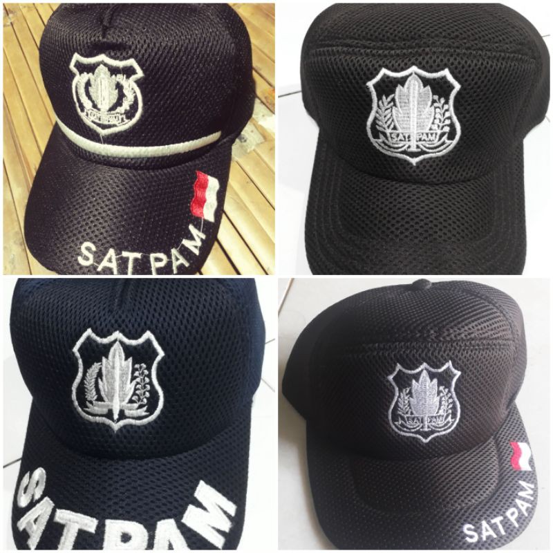 TOPI  SECURITY//SATPAM//warna colat tetbaru+bisa tambah nama