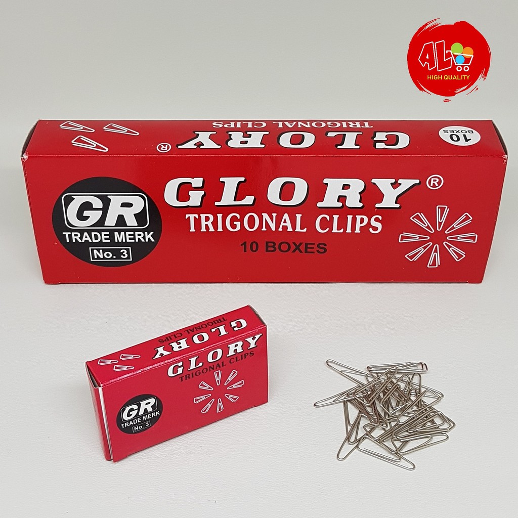 Cuci Gudang Klip Kertas Clip Trigonal Clips Glory No.3 murah