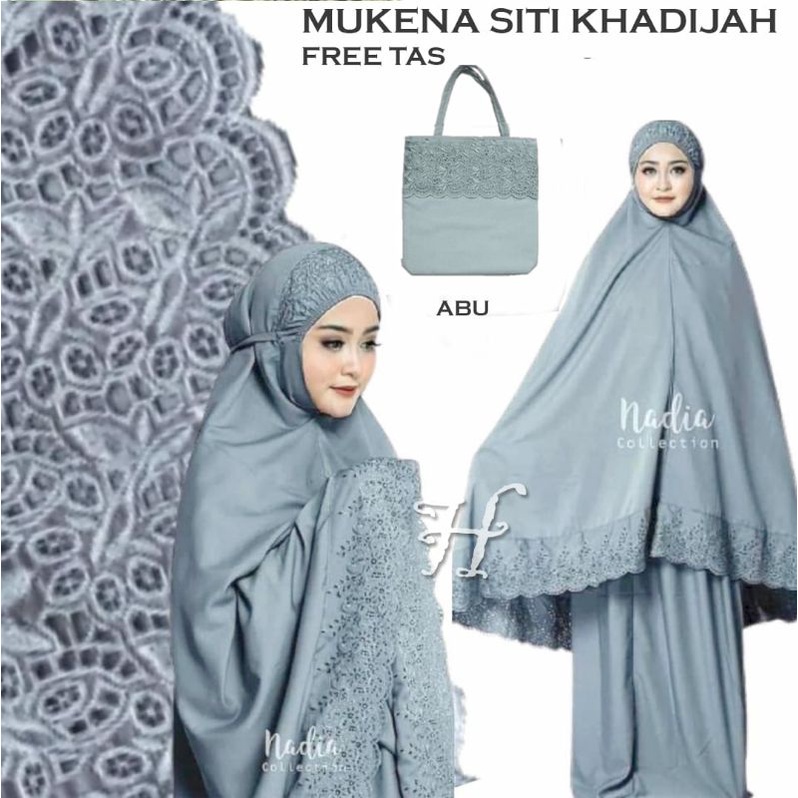 MUKENA SITI KHADIJAH ABU FREE TAS | FREE MASKER WAJAH ORGANIK