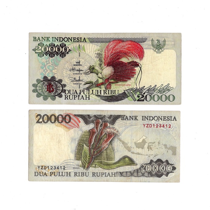 Uang kuno Indonesia 20000 Rupiah Emisi 1995 Fine