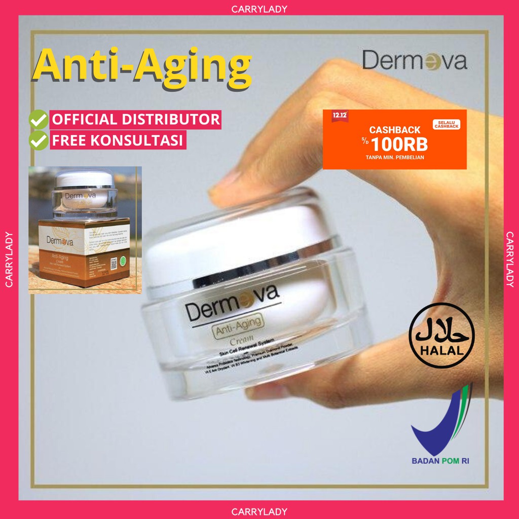 DERMEVA ANTI AGING FACIAL WASH &amp; CREAM DIJAMIN 100% ORIGINAL - DISTRIBUTOR RESMI