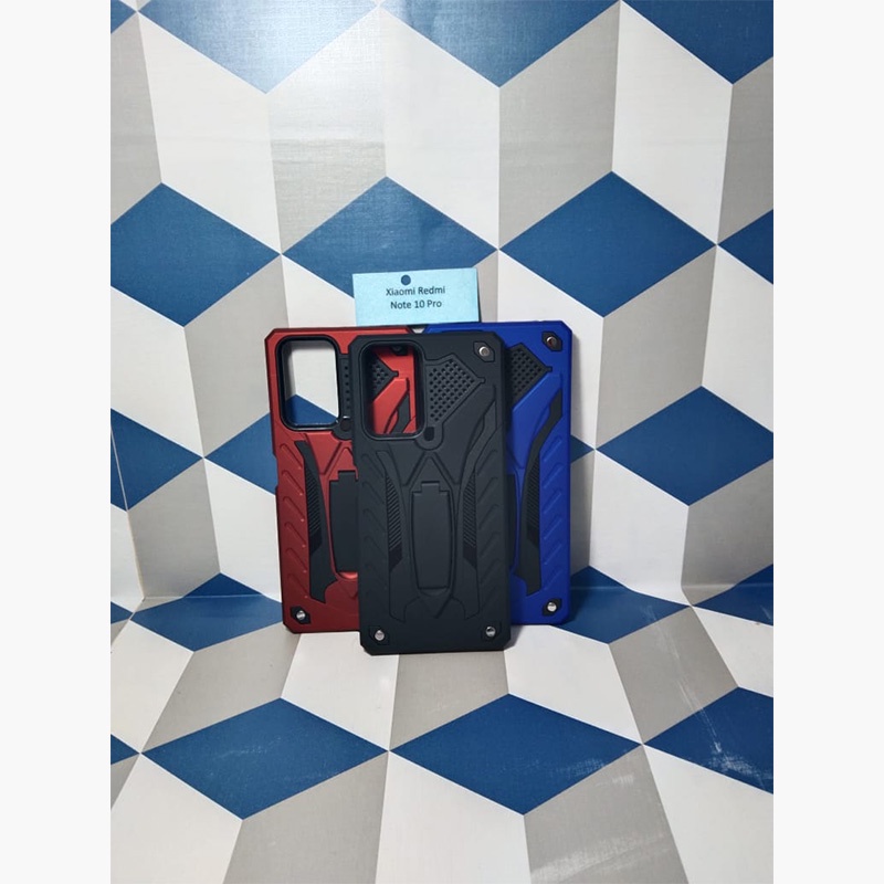 Xiaomi Redmi Note 10 Pro Phantom Series Stand Iron Hardcase Spigen touch armor case Robot
