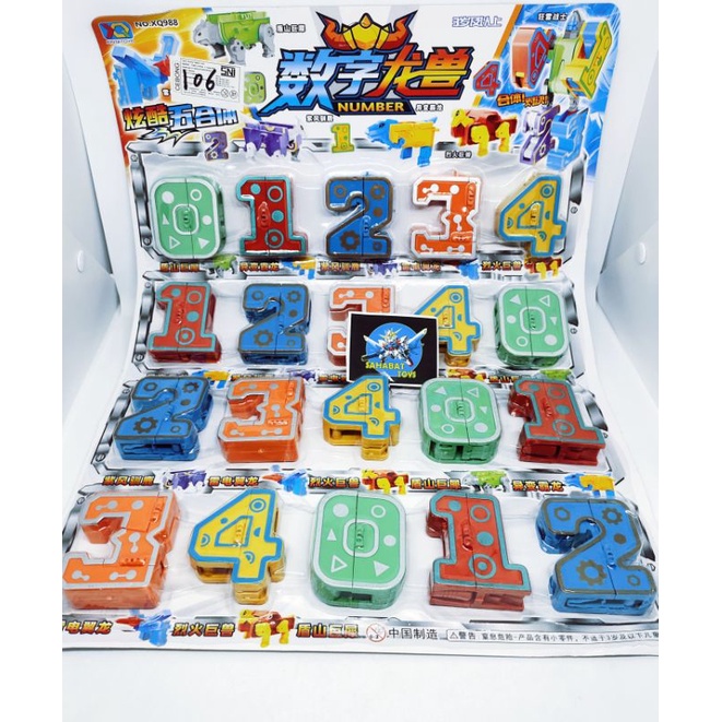 Mainan Robot angka / robot angka import isi 20pcs