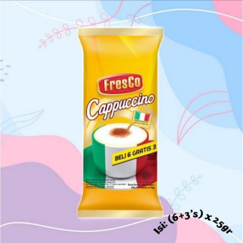 

fresco cappuccino 9sachet x 25gr kopi instant