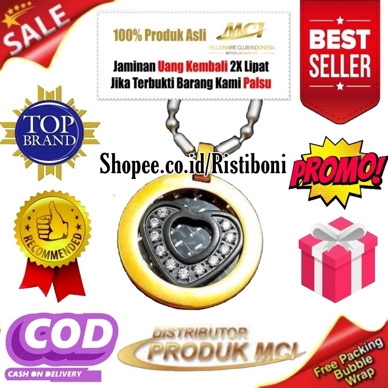 [TERBARU] Biocarbon heart gold | kalung mci | kalung kesehatan | kalung terbaru mci