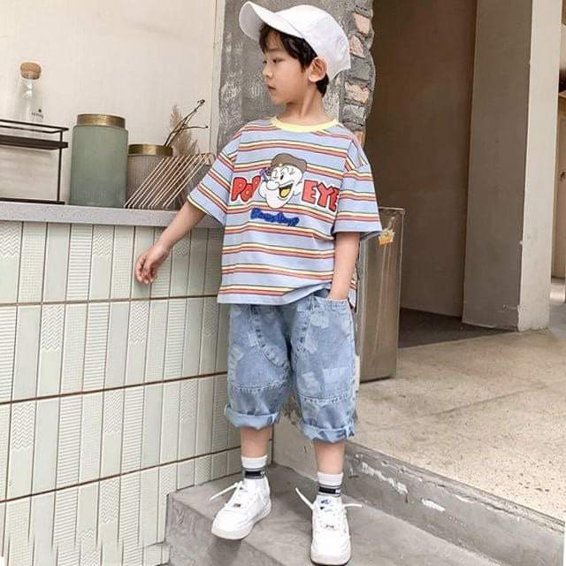 Setelan Anak Laki Laki Stripe Sailor Boy