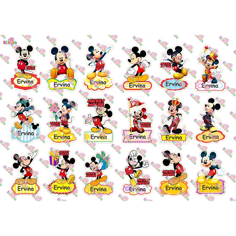 

LABEL NAMA MICKEY MOUSE 72 STIKER-ANTI AIR/ROBEK/LUNTUR-1 Nama MM1M1