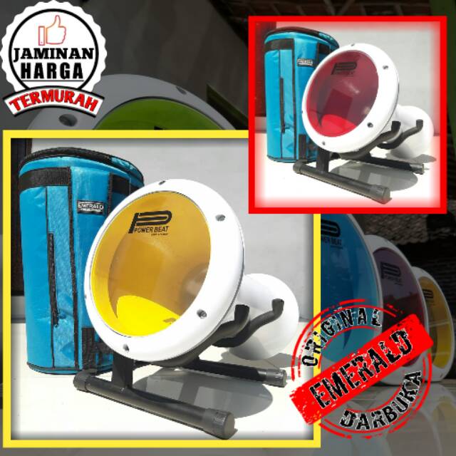 Darbuka polos putih 8 inch Mika Power Beat - Tas dan Kunci L