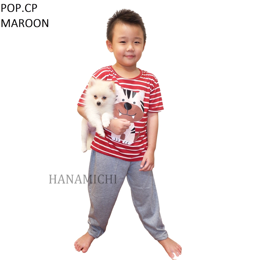 Hanamichi POP.CP Setelan Baju Tidur Anak Lengan Pendek