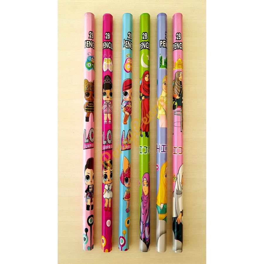 

JC - Eceran Pensil Kayu 2B Motif Hijab / Princess, dll