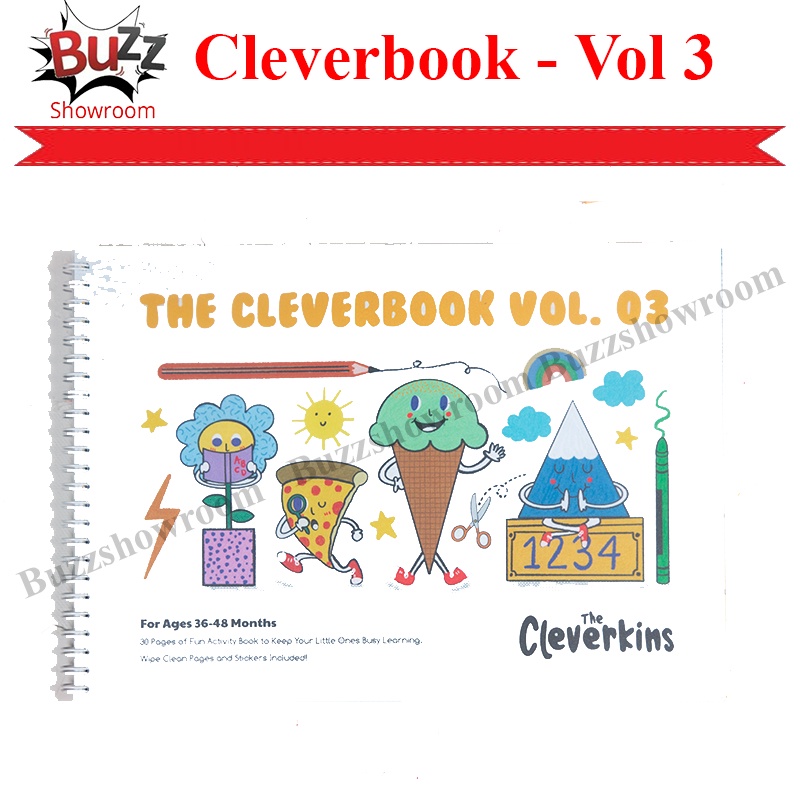 Buku Edukasi Anak Bayi Cleverbook Vol 3 36-48 bulan Cleverkins Inggris