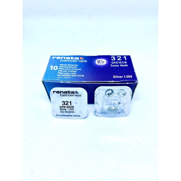 BATERAI RENATA 321 SR616SW ORIGINAL / BATRAI JAM TANGAN 321 SR616 LR65 /  BATRE BATTERY RENATA SR 616 SW