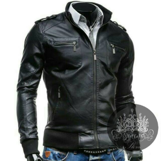 Jaket pria bikers motoris Jaket Murah Jaket Keren Casual Pria