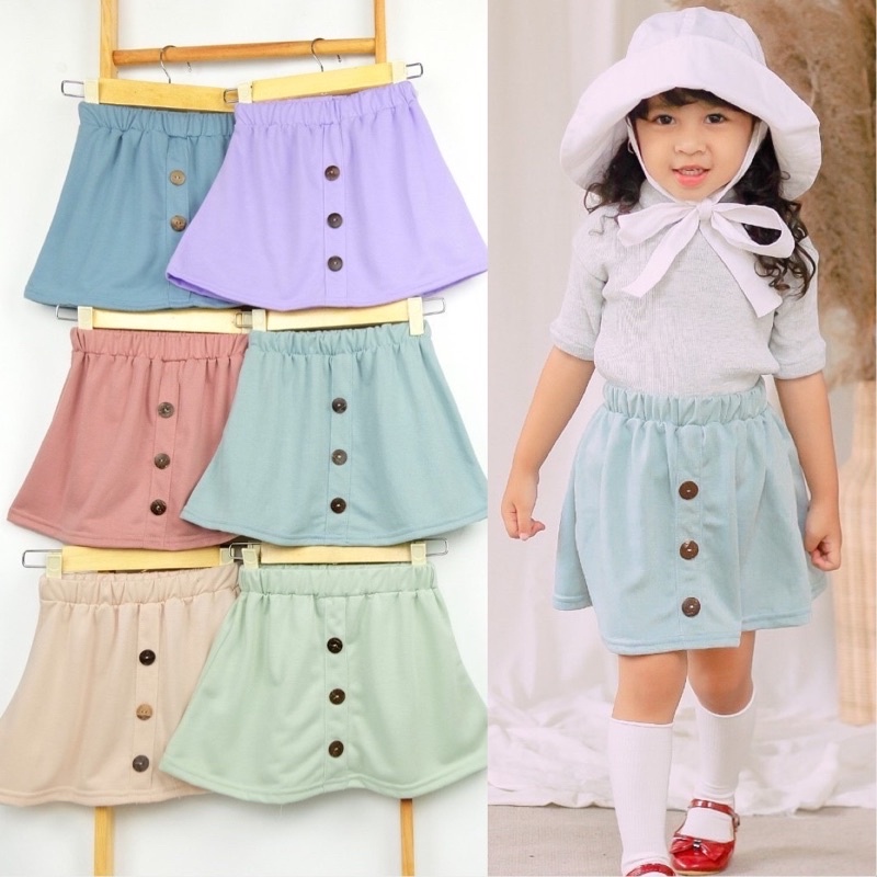 MIA Button Skirt 1-4thn / Rok Anak