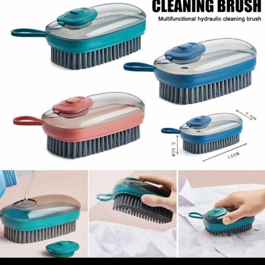 Sikat Baju Pembersih Multifungsi / Multifunction Cleaning Brush Dispenser Tempat Sabun [QTOP]