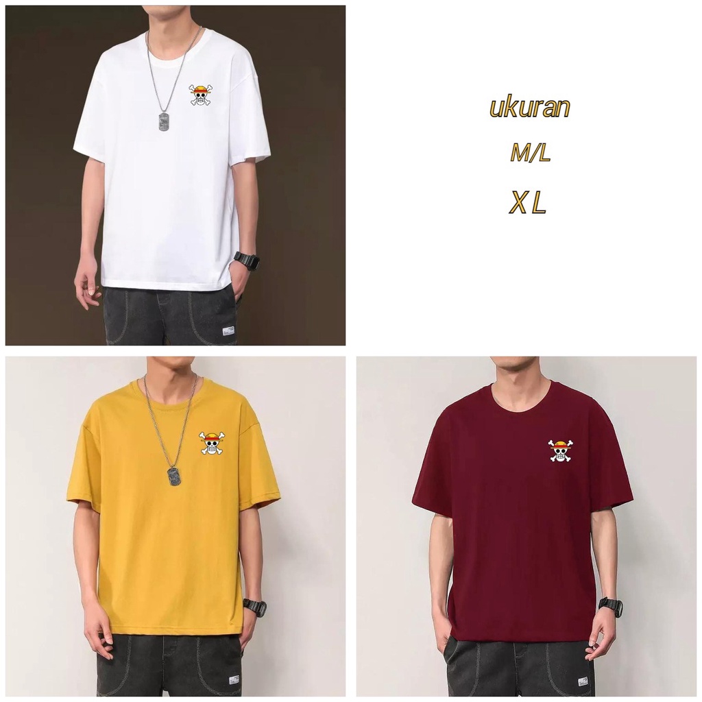 MUKZHOP - KAOS OVERSIZE   luffy  / atasan lengan pendek / baju oversize / oblong polos / kekinian / kaos kece / temurah