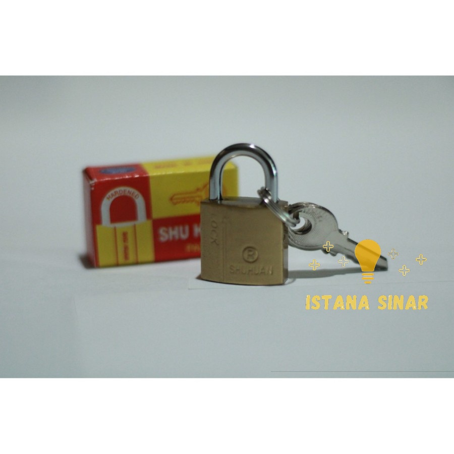 GEMBOK PINTU / GEMBOK BESI KUNING GEMBOK KOPER 20 MM