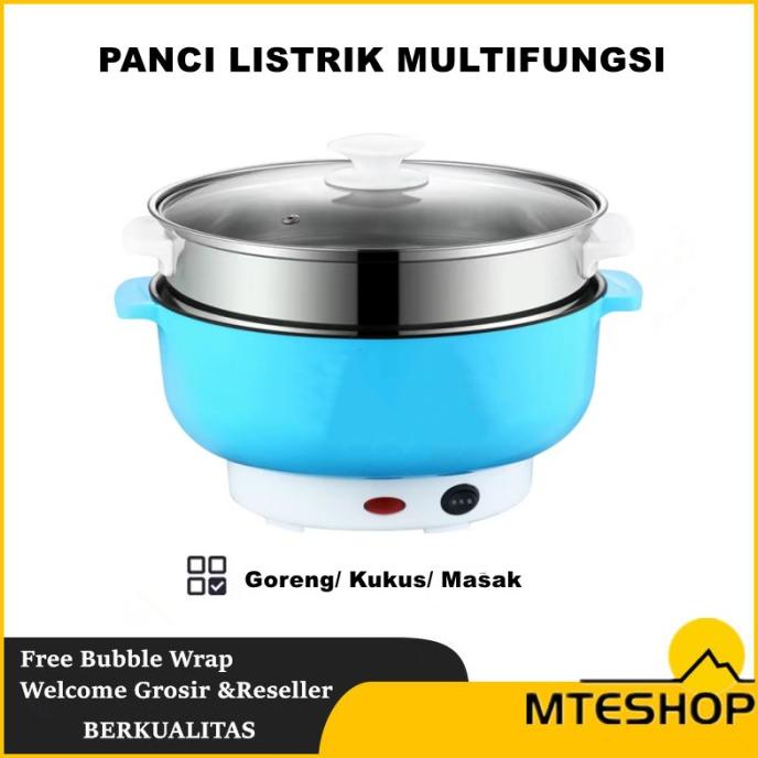 Multifungsi electric fry pan Panci Listrik lapisan keramik
