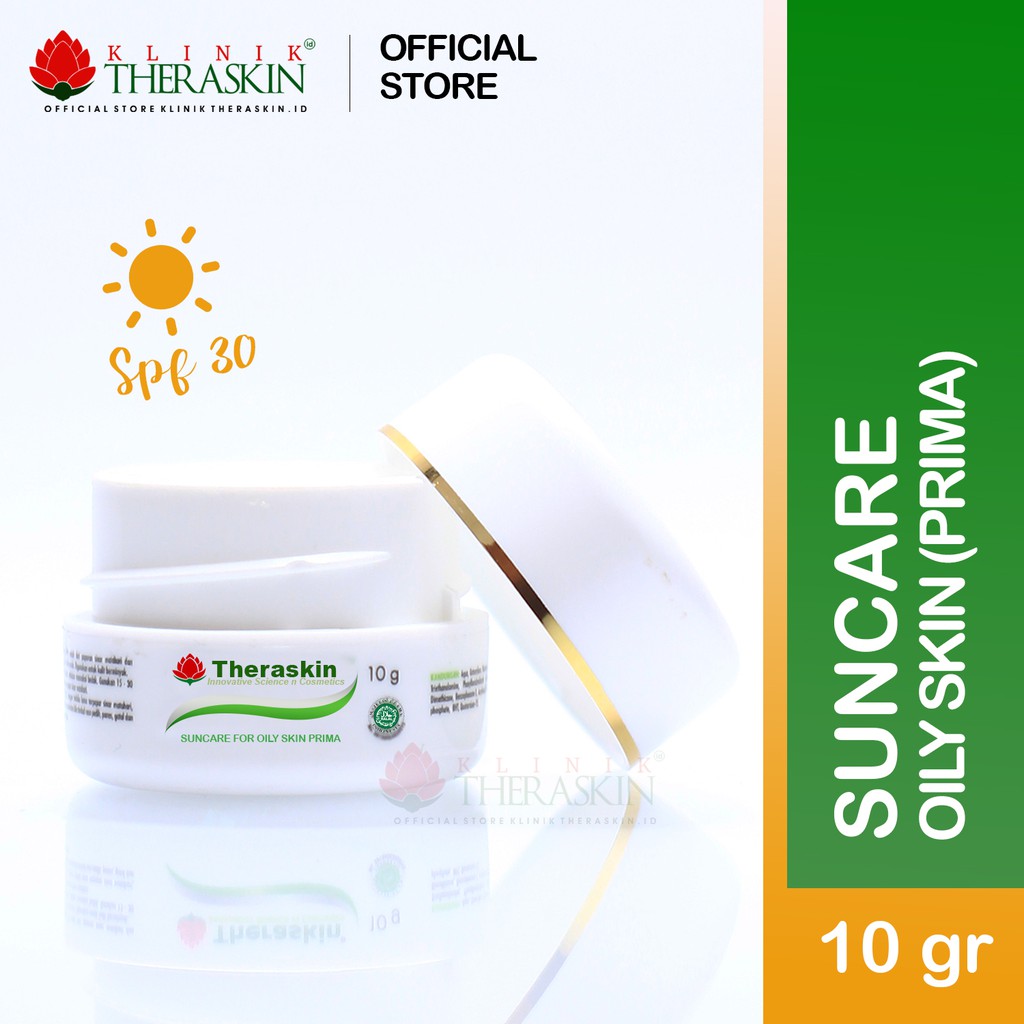 Cream Theraskin Suncare for Oily Prima/ Tabir Surya Untuk Kulit Berminyak 10grm