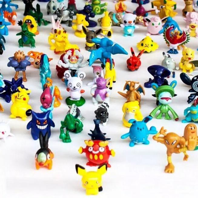 ZQAJ ACTION FIGURE POKEMON 24 PCS SET / TOPPER KUE POKEMON/PAJANGAN POKEMON PWBS