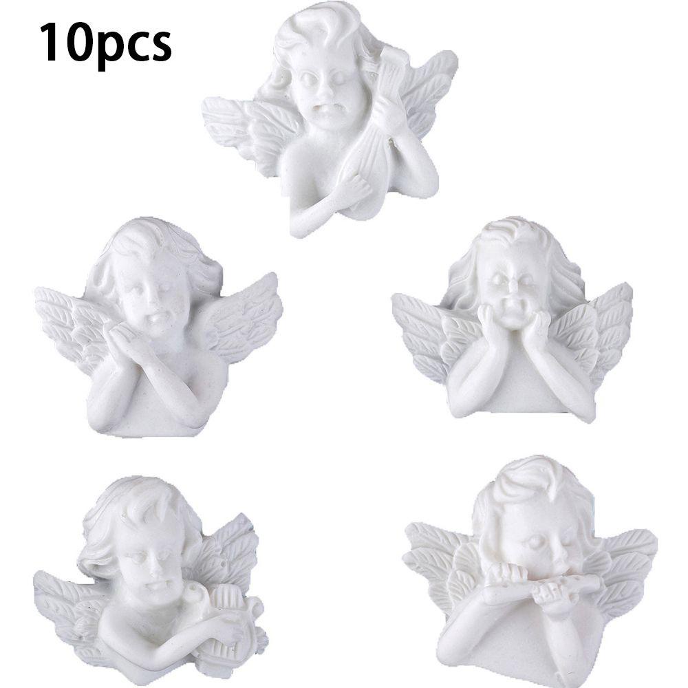 ❈ROWAN❈ 10Pcs/set 3D Jewelry Cabochon Embellishments Necklace Accessories DIY Angel Baroque Style Hot Resin