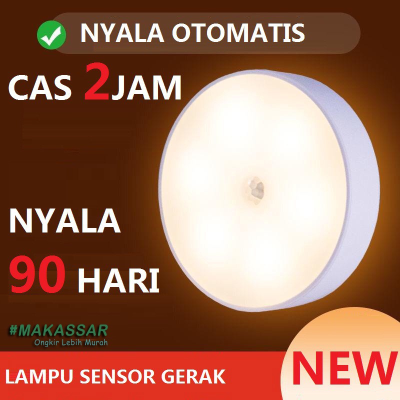 LAMPU LED SENSOR GERAK OTOMATIS ON OFF 8 LED / LAMPU LEMARI SENSOR / LAMPU TIDUR LED INDUCTION NIGHT LIGHT