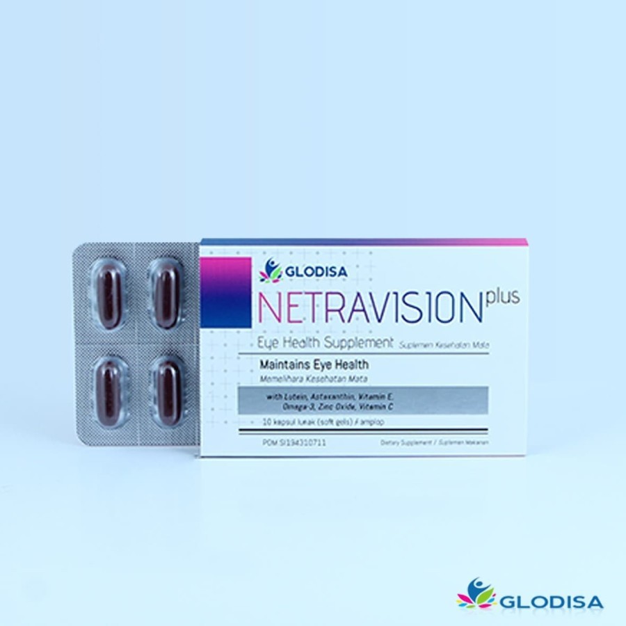 Glodisa NETRAVISION PLUS Vitamin Mata Suplemen Kesehatan Mata -1 Strip