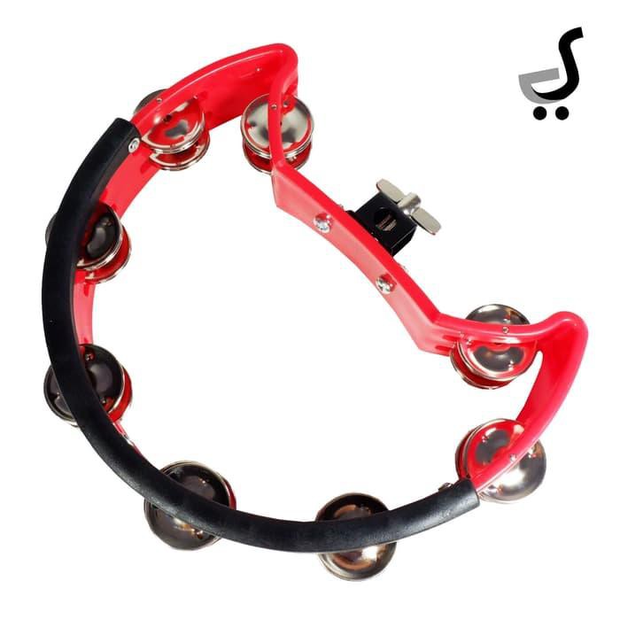 Dijual Tamborin Hi-Hat Drum Double Head Kecrekan Tambourine LT-400 MERAH Berkualitas