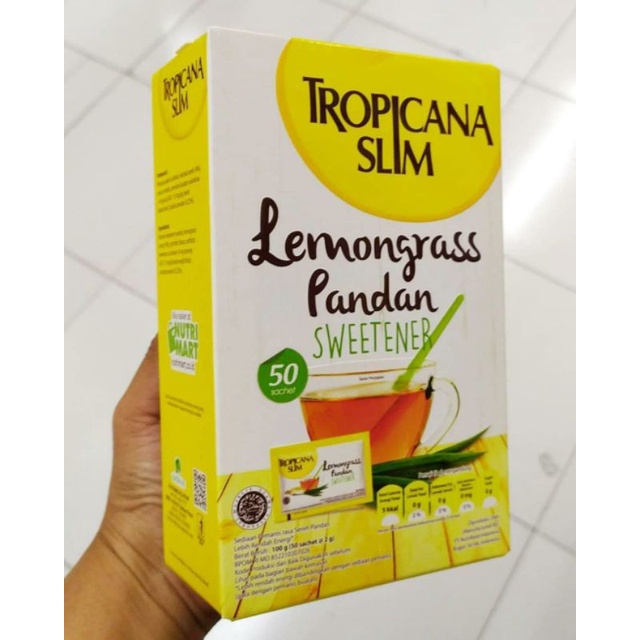

Tropicana Slim Lemongrass Pandan Sweetener 50 sachet
