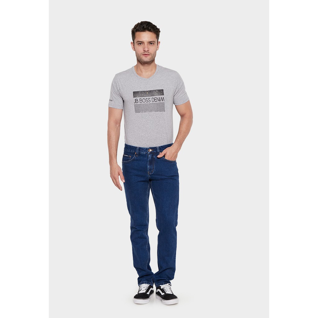 JBBoss Celana Panjang Jeans Alfa Denim Regular Fit (Blue) / Ramayana Jatinegara