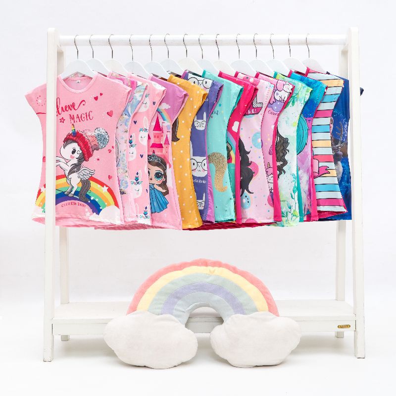 DASTER ANAK MURAH - DRESS ANAK FROZEN ELSA LOL LITTLE PONY UNICORN - BAJU TIDUR ANAK