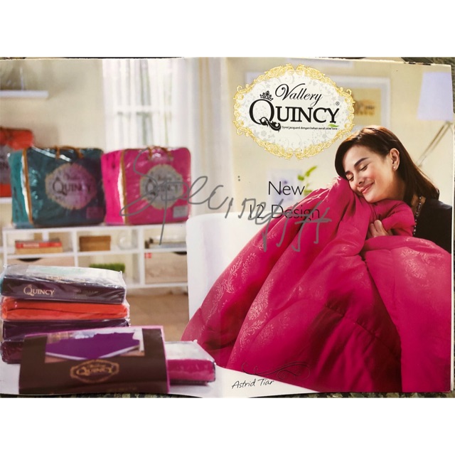 Sprey Seprai Vallery Quincy polos 180x200 T:30 Bantal 4 guling 2 emboss. All motif by request