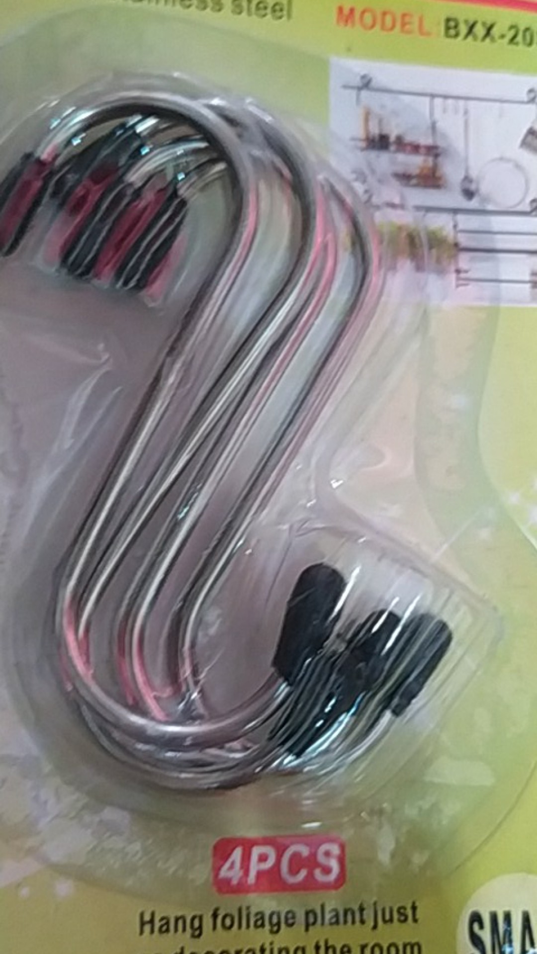 S Type Sling Dog / Stainless Hook / Gantungan Stainless Serba Guna S (1 Set = 4 Pcs) - Genvana