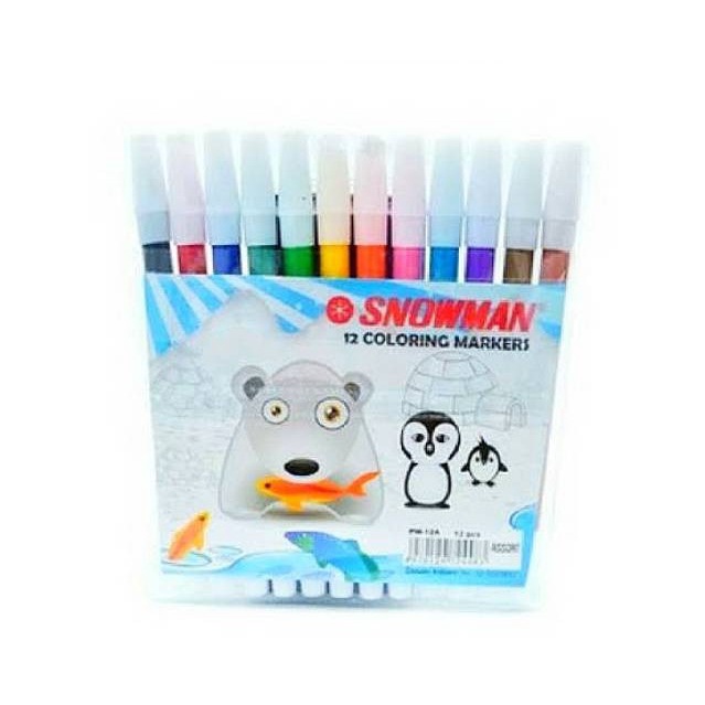 

SPIDOL MENGGAMBAR 12 WARNA SNOWMAN COLORING MARKER