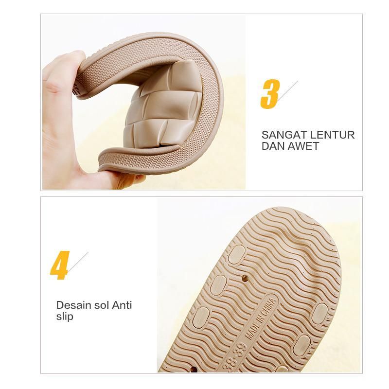 2209-3 [WONDERLY] Sandal Jelly Wanita Wonderly / Sendal Selop Karet Wanita / Sendal Selop Karet Wanita / Sandal Slop Cewek / Sendal Selop Karet Wanita Wonderly / Sandal Slop Cewek / Sandal Motif Smile / Sandal Smile / Sandal Fluffy