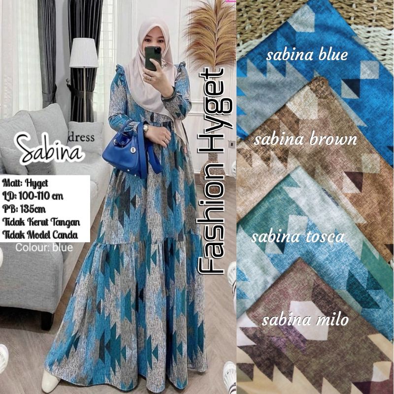 Gamis  Murah /  HYGET Busui Tali Serut Samping MOTIF