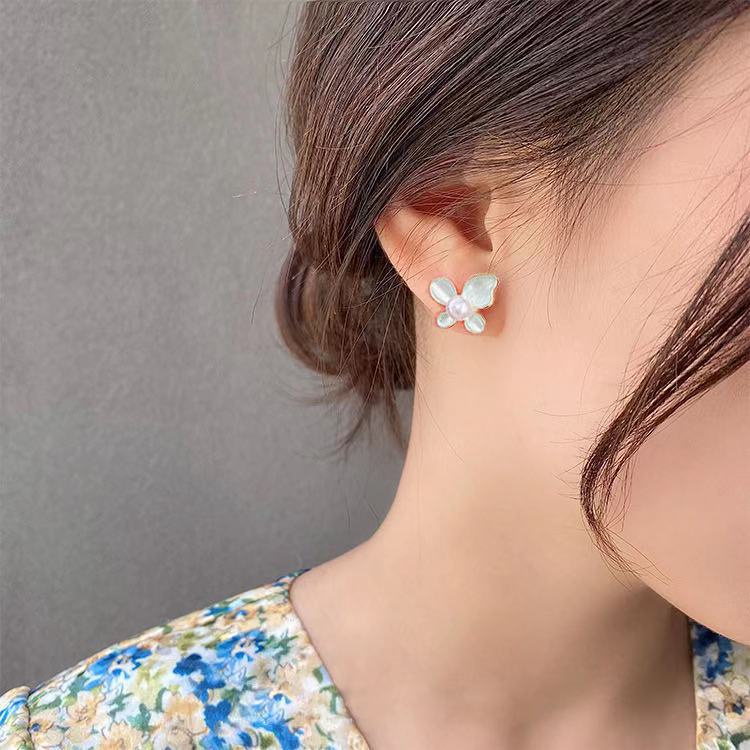 Sterling silver jarum anting-anting Korea Dongdaemun musim panas segar anting-anting perempuan butte