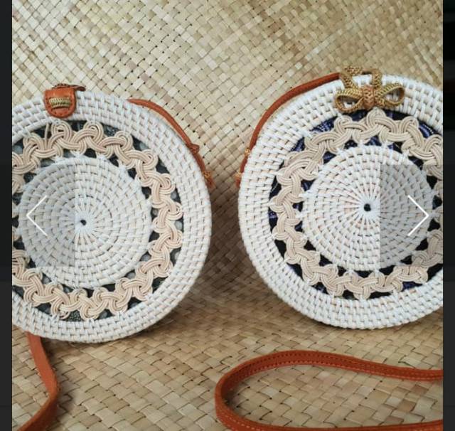 TAS ROTAN BULAT CANTIK 20 CM