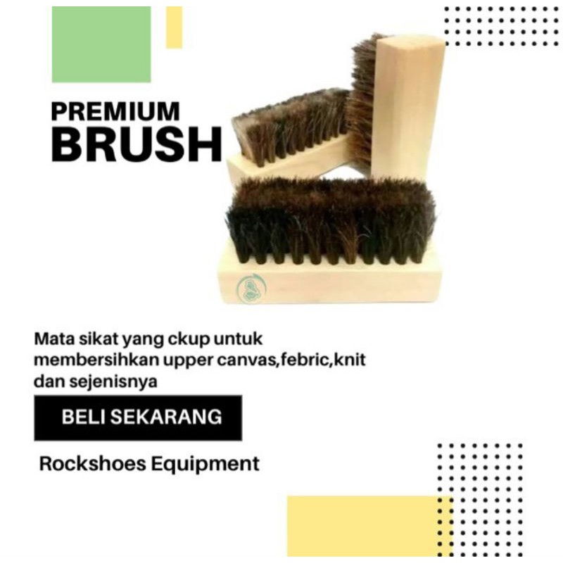 Sikat sepatu bulu kuda atau premium brush 9 x 5 x 4 cm